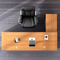 Mobilier de bureau haut de gamme, bureau de luxe pour patron de direction, Table de bureau en bois en forme de L