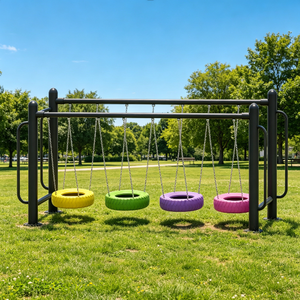 Equipo de suspensión comercial para exteriores: puente de columpios de neumáticos para integración sensorial - Product Image 5