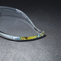 Trophée en verre cristal transparent poli personnalisé avec base en bois, gravure laser, option cadeau d'affaires