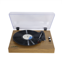 Tourne-disque rétro pour la décoration de la maison, lecteur de disques vinyles 3 vitesses avec haut-parleur stéréo intégré, sortie Bluetooth et RCA
