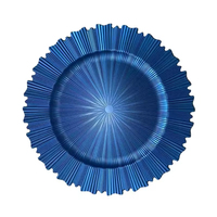 Assiettes de présentation en plastique réutilisables de luxe de 13 pouces, haute qualité, pour décoration de table de mariage et de fête, vente en gros