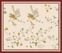 Ensemble de tapis de table en cuir synthétique imprimé élégant et utilisation de vaisselle de salle à manger de serviette