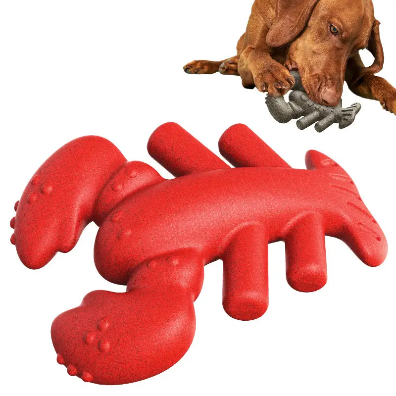 Brinquedo para mastigar cachorro, bastão de moer em forma de lagosta, brinquedo para morder, brinquedo personalizado para cães