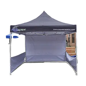 Özel 10x10 taşınabilir kolay kurulan çadır su geçirmez katlanır parti gölgelik açık etkinlikler için dijital baskı askeri çadır satılık