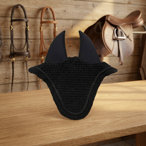 Velo de ganchillo para moscas con orejas elásticas para caballos - Product Image 2