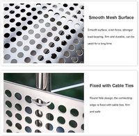 Plaque en maille métallique décorative en acier inoxydable, perforée 20x120cm avec trous de 10mm pour écrans, grilles et décoration intérieure - Durable