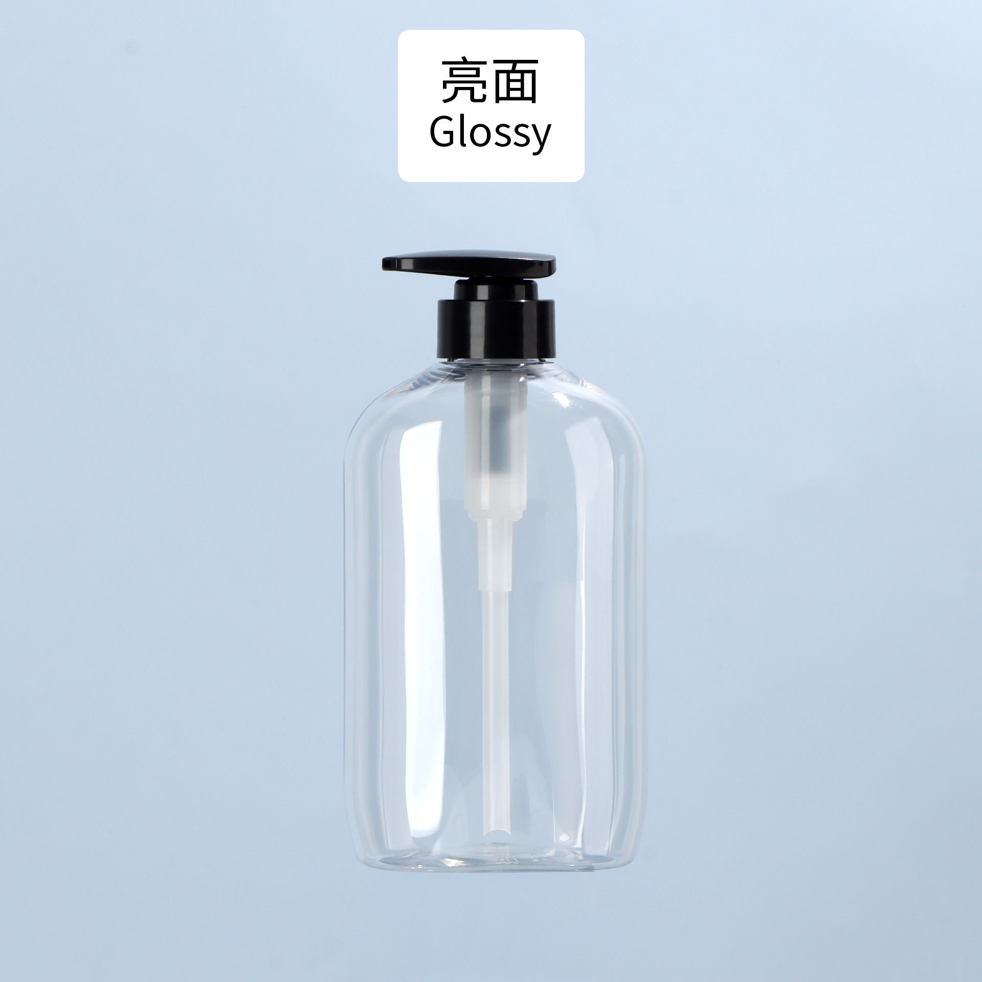 Pompe noire DC pour bouteille transparente