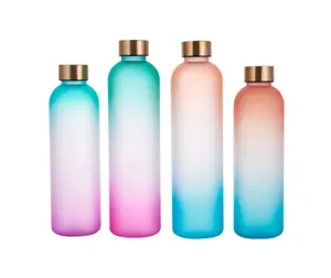 Hot sell volume remark popular plastic water bottle 800 ml transfer printing custom logo