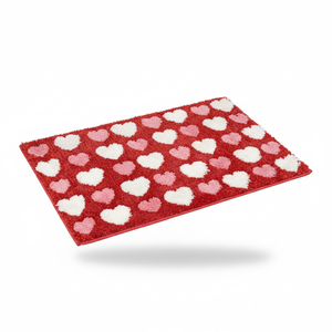 Tapis de salle de bain imprimé XOXO en imitation cachemire, style américain, lavable, décoratif, pour la Saint-Valentin, best-seller transfrontalier - Product Image 1
