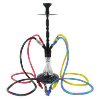 Ensemble de chicha arabe pour quatre personnes, design moderne et minimaliste, accessoires métalliques, charbon à chicha, pâte de tabac, feuille de chicha