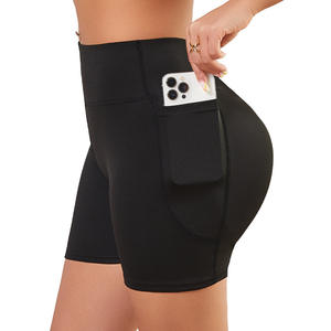 Shorts Clásicos de Cintura Alta para Mujer, con Bolsillo, para Correr, Ciclismo, Entrenamiento, Yoga - Product Image 3
