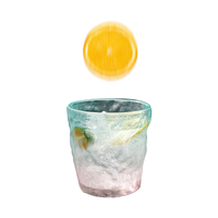 Verre à whisky texturé Glacier polyvalent avec base épaisse et robuste, gobelet givré pour whisky, brandy, cocktail, scotch, rhum, bar, pub