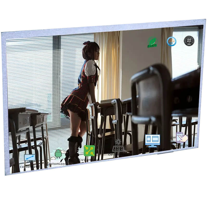 لوحة شاشة LCD إعلانية صناعية مع أي شاشة lvds fstn tft وحدة ألوان من شركة التصنيع الأصلية شاشات عرض شاملة للسيارة بتقنية raspberry pi