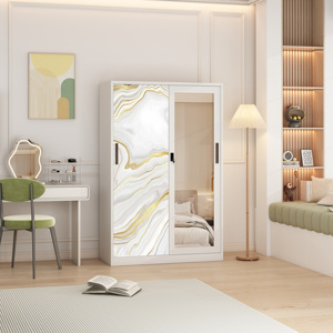 <span class=keywords><strong>Armoire</strong></span> en fer 2 portes coulissantes <span class=keywords><strong>Jumbo</strong></span> miroir <span class=keywords><strong>Armoire</strong></span> coulissante en verre <span class=keywords><strong>armoire</strong></span> de rangement en fer - Product Image 5