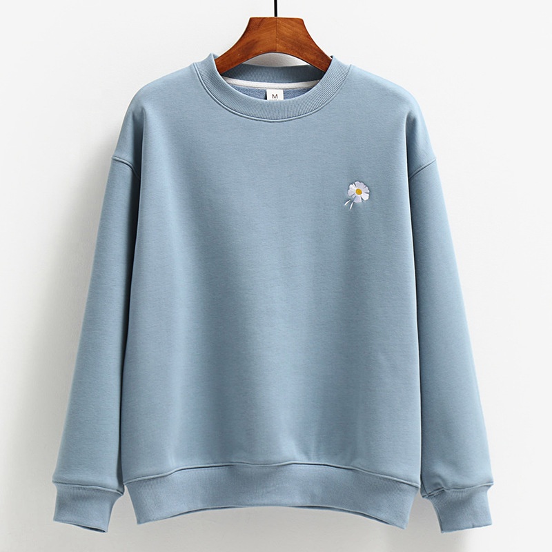 Женский укороченный топ из хлопка и полиэстера с длинным рукавом, оптовая продажа, Повседневный пуловер, худи для женщин