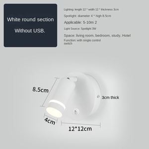 Applique murale de chevet LED avec charge USB rechargeable Salon Intérieur Appliques murales LED Chambre à coucher - Product Image 5