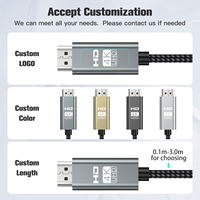 Personalizable HDMI 4K 30HZ USB 3,1 de tipo C a HDMI Cable adaptador de HDTV conectar el teléfono móvil al cable de TV