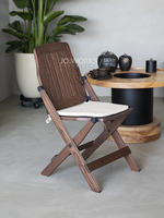 Chaise pliante classique en bois avec structure en bois de frêne massif, chaise de réalisateur vintage pour pique-nique en plein air, plage
