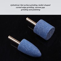 Disco de Pulir Pequeño de Corindón Azul, Piedra de Afilar de 3mm con Mango, Broca para Desincrustación y Pulido de Moldes Metálicos, para Taladros Eléctricos, 100 Unidades Mixtas
