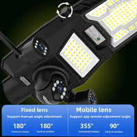 Lampadaire Solaire Tout-en-un avec Caméra PTZ de Surveillance 4K 8MP à Double Objectif, Détecteur de Mouvement et Emplacement pour Carte SIM, Puissance 5000W 1000W 800W