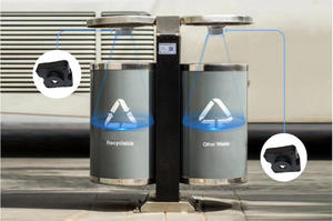 Moniteur de niveau de poubelle GPS intelligent 4G 3 mètres à piles pour le système de collecte des déchets urbains Surveillance des pages Web IoT - Product Image 4