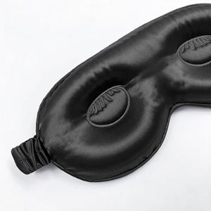 Mascherina per Occhi <span class=keywords><strong>LINA</strong></span> 22 Momme in Pura Seta di Gelso 100% 3D, Non Appiattente, Elastica e Regolabile, Stile Europeo Americano, Quattro Pezzi - Product Image 3