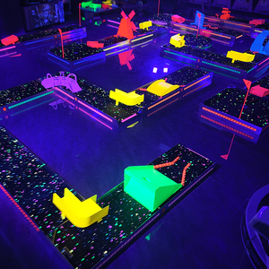 Équipement de golf portable à lumière noire LED, mur interactif fluorescent, mini <span class=keywords><strong>parc</strong></span> de trampoline lumineux LED - Product Image 5