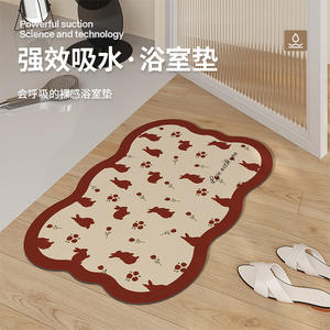 Alfombra de baño Hyde Rose, forma personalizada, absorbente, antideslizante, para baño, cocina, balcón, lavable a mano y a máquina - Product Image 4