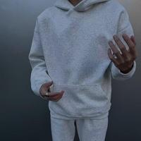 Hoodie oversized berbahan katun French Terry dengan logo cetak digital custom dan tali serut