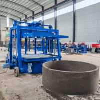 Machine à former des briques circulaires pour puits en béton d'un mètre de diamètre