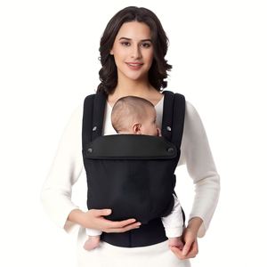 Porte-bébé ergonomique avancé, structure repensée, soutien lombaire renforcé, réglable, pliable, en coton, pour bébé de 0 à 6 mois - Product Image 5