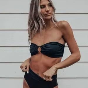 Conjunto de Bikini Brasileño 2025, Estilo Bandeau de Crochet, Tirantes Finos, Transpirable, Sexy - Product Image 3