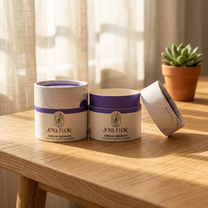 Custom Printed Round Paper Packaging <b>Cardboard</b> Cylinder Tube <b>Box</b> <b>with</b> <b>Lid</b> for Cosmetic Packaging - Product Image 1