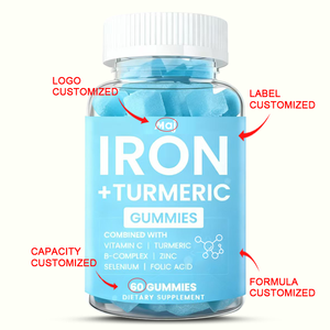 Gomitas de <span class=keywords><strong>Hierro</strong></span> de Marca Privada OEM, Vitamina C, Cúrcuma, Folato, Complejo de Vitamina B, <span class=keywords><strong>Suplemento</strong></span> de <span class=keywords><strong>Hierro</strong></span> para Mujeres y Hombres, Vitaminas en Gomitas de <span class=keywords><strong>Hierro</strong></span> - Product Image 2
