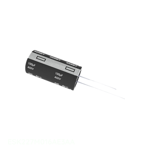 Condensador de Aluminio ESK227M016AE3AA de 220 uF, Tipo RAD, 85C, Orificio Pasante, Marca Manufacturer Channel - Product Image 1