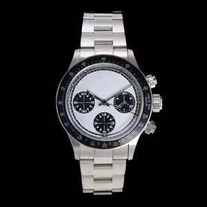 OEM New Luminous watch 37.5mm Paul Newman 6263 ETA Manual Chronograph Movement Brand Men's Vintage Watch