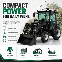 Tracteur Euro 5 homologué pour la route, 50 CV, pour le marché polonais, moteur Stage V, tracteur agricole compact, cabine, transmission par engrenages, boîte de vitesses à pompe