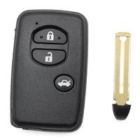 Vehicle Key 3 Buttons Black Remote Fob Locksmith Auto Replacement Car Key Shell for Smart Remote Key case with Blank Blade