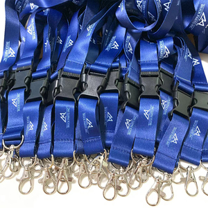 Lanière détachable <span class=keywords><strong>bleu</strong></span> marine simple personnalisée Lanière de sangle de cou à dégagement rapide avec boucle détachable - Product Image 3