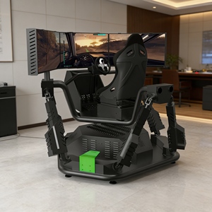 Simulateur de course de haute qualité avec garniture verte, système de pédales intégré et retour de force - Product Image 4