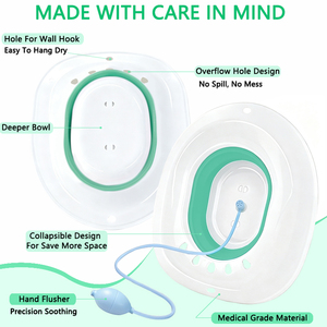 Produits d'hygiène <span class=keywords><strong>intime</strong></span> féminine : Bain de siège vaginal, Bidet ABS <span class=keywords><strong>pour</strong></span> toilettes et salle de bain - Product Image 4