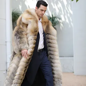 New Arrival Male Overcoat Fashion Elegant Long Winter Thick Men Fur Coat