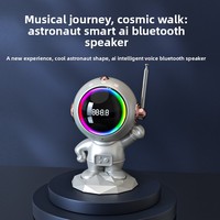 Robot espacial adorable con IA, altavoz, radio, chat de voz, canto, iluminación LED RGB para control por voz, juguete tecnológico creativo para niños