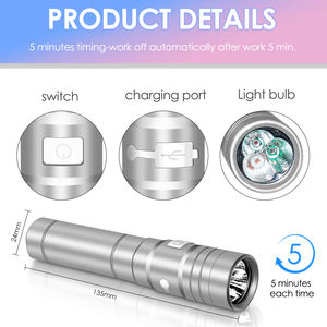 UniqueFire LED infrarouge photodynamique 630nm 660nm 850nm Soulagement de la douleur Traitement doux des cicatrices et des rides Thérapie par lumière rouge Torche - Product Image 5