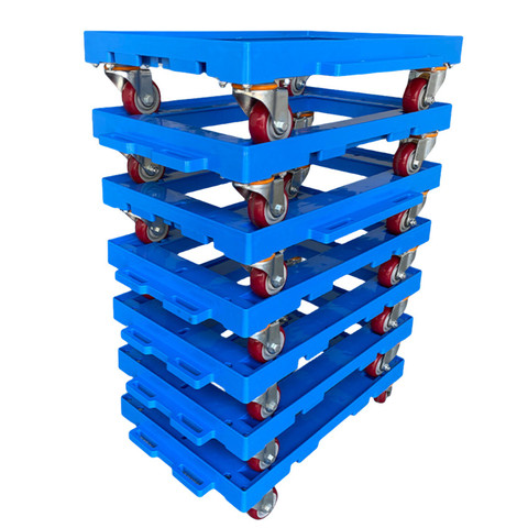 Connectable Transport Flowerpot Sundries Heavy Duty Plastic Moving Trolley Dolly/ Platform Cart with 4 Wheels