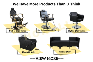 Erkekler için ergonomik şişme saç kesimi Salon sandalyesi sentetik deriden yapılmış berber dükkanları için siyah moda mobilya - Product Image 6