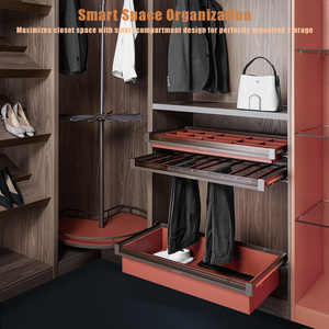 Space Saving Luxury Pull Out Closet Organizer Drawer <strong>Insert</strong> for Walk in <strong>Wardrobe</strong> Modular Storage System - Product Image 5