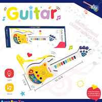 Penjualan Panas Alat Musik Induksi Anak-Anak Mainan Gitar Elektrik Model Plastik Elektronik Baterai