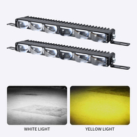 Barre lumineuse LED Yongyou Slim 6 lentilles 6500 lumens, double couleur blanc/jaune, 12-50V, pour conduite tout-terrain, moto tout-terrain, VTT, UTV