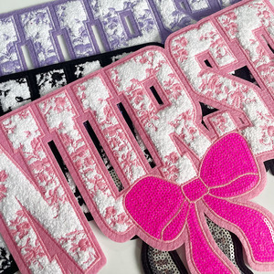 Yüksek kaliteli büyük işlemeli çiçek hemşire şönil yama demir on pullu yay yamalar hemşire kadınlar kız Hoodie dekorasyon için - Product Image 3